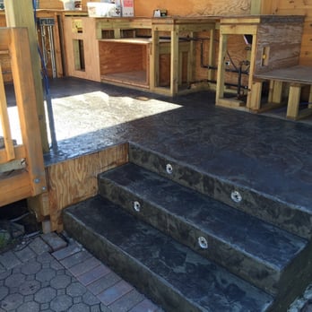 TMD Construction - Texture stamped stairs and upper deck - Masonry/Concrete Near Me - Lombard, Illinois