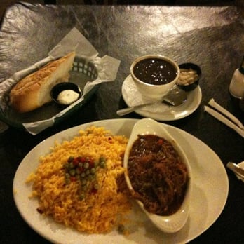 La Septima Cafe - Ropa Viejà, cuban black bean soup, yellow rice & bread with olive butter. - Cuban Near Me - Brandon, Florida