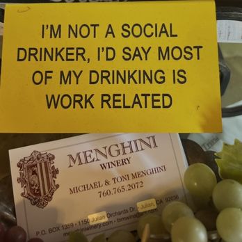 Menghini Winery - Wineries Near Me - Julian, California Menghini Winery - Wineries Near Me - Julian, California