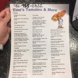 Tino's Tamale and More - Menu