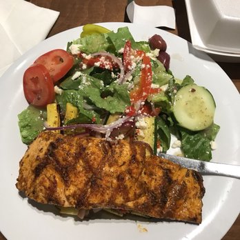 Taziki's Mediterranean Cafe - Tulsa - Grilled Salmon, SO SO GOOD!!! Wish I could eat it every day!! - Mediterranean Near Me - Tulsa, Oklahoma