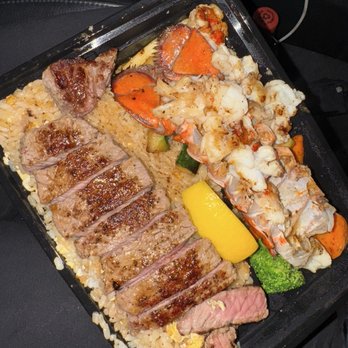 Habachihana Grill - New York Steak & Lobster Combination Plate - Japanese Near Me - Orange, California