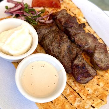 Ammatoli - filet mignon kabobs - Mediterranean Near Me - Long Beach, California Ammatoli - filet mignon kabobs - Mediterranean Near Me - Long Beach, California