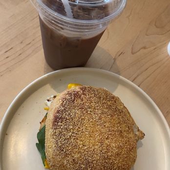 Monaco's Coffee - Iced mocha. Breakfast sandwich - Coffee & Tea Near Me - Geneva, New York