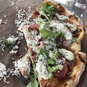 Cavallo Nero - Fig and duck pizza with prosciutto and topped with arugula. Delicious! - Italian Near Me - Hamilton, Ontario Cavallo Nero - Fig and duck pizza with prosciutto and topped with arugula. Delicious! - Italian Near Me - Hamilton, Ontario