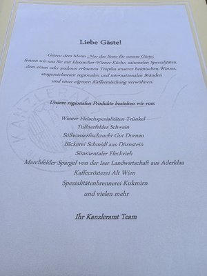Menu photo 1 Kanzleramt Vienna, 9 Menu photo 1 Kanzleramt Vienna, 9