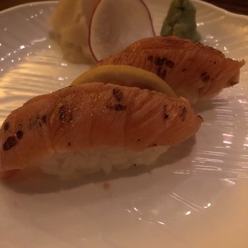 Sushi Den - Spicy Aburi Smoked Salmon - Japanese Near Me - Denver, Colorado Sushi Den - Spicy Aburi Smoked Salmon - Japanese Near Me - Denver, Colorado