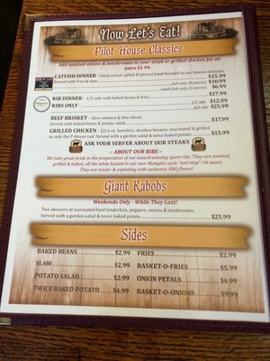 Menu photo 3 Pilot House Cape Girardeau, MO