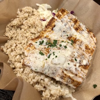 Hook'd Fish Grill - Grilled mahi mahi (~$12) comes w/ choice of rice/fries & coleslaw/ salad & garlic butter/Cajun seasoning --- delicious! - Seafood Near Me - Northridge, California Hook'd Fish Grill - Grilled mahi mahi (~$12) comes w/ choice of rice/fries & coleslaw/ salad & garlic butter/Cajun seasoning --- delicious! - Seafood Near Me - Northridge, California
