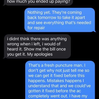 Experts HVAC Cleaners - Apologizing and asking for bill of repairs - Air Duct Cleaning Near Me Experts HVAC Cleaners - Apologizing and asking for bill of repairs - Air Duct Cleaning Near Me