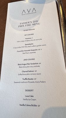 Menu photo 2 AVA MediterrAegean Winter Park, FL Menu photo 2 AVA MediterrAegean Winter Park, FL