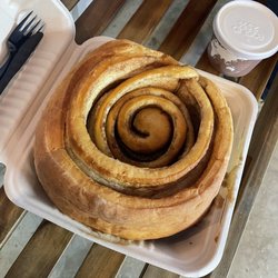 Giant Cinnamon Roll from Richter Bakhaus (Icing on the side)