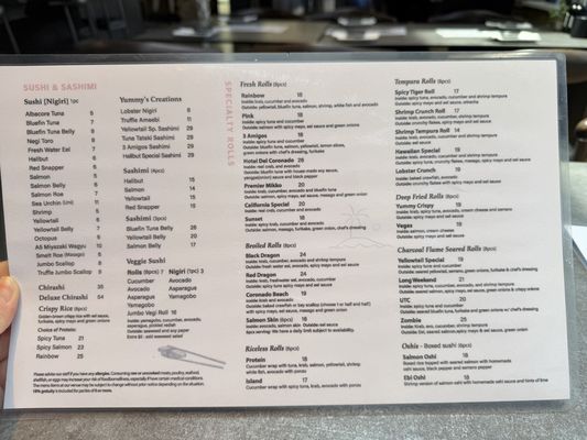Menu photo 2 Yummy Sushi Coronado, CA Menu photo 2 Yummy Sushi Coronado, CA