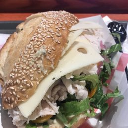 Turkey hoagie. Great seeded bun.