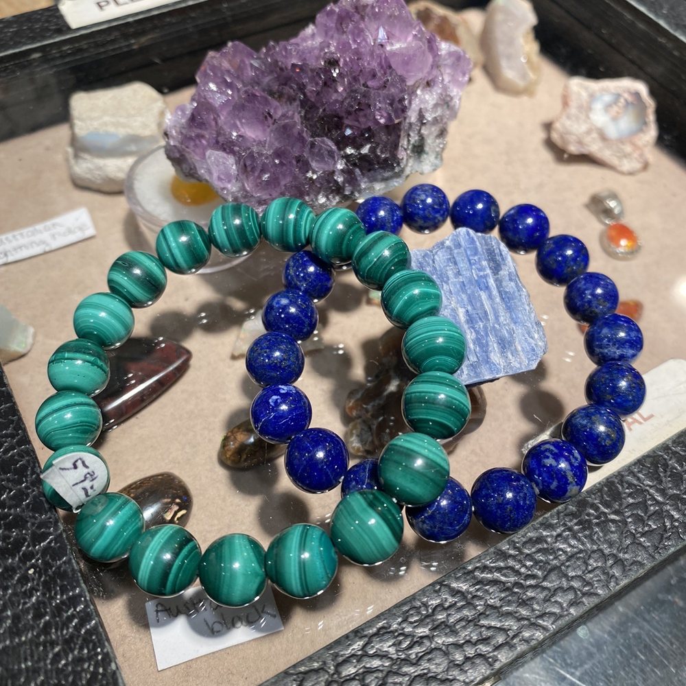 Lapis, Amethyst, Malachite