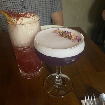 Soothr - Left: special mezcal drink of the day; right: amethyst - Thai Near Me - New York, New York