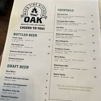 Oak Wood Fire Kitchen - Drink menu - Pizza Near Me - Draper, Utah Oak Wood Fire Kitchen - Drink menu - Pizza Near Me - Draper, Utah