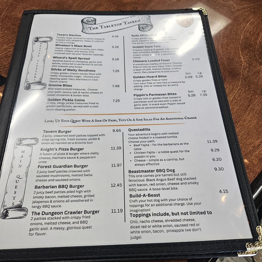 The TableTop Tavern - Menu - Beer Bar Near Me - Houston, Texas The TableTop Tavern - Menu - Beer Bar Near Me - Houston, Texas
