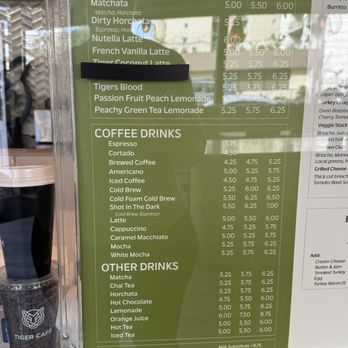 Tiger Cafe - Drink menu - Cafes Near Me - San Diego, California Tiger Cafe - Drink menu - Cafes Near Me - San Diego, California