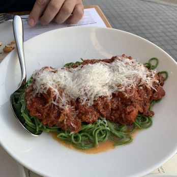 Manhattan Beach Post - Spinach Spicy Pork Spaghetti - New American Near Me - Manhattan Beach, California Manhattan Beach Post - Spinach Spicy Pork Spaghetti - New American Near Me - Manhattan Beach, California