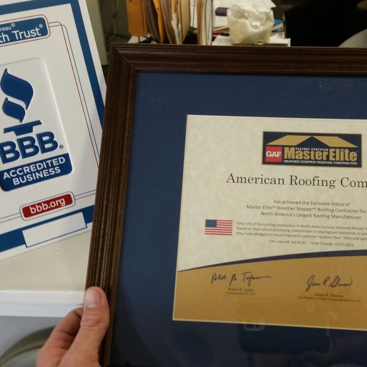 Slide of American Roofing Company