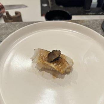 Sushi By Hidden - Uhh some sort of fin with truffle - Sushi Bars Near Me - Houston, Texas