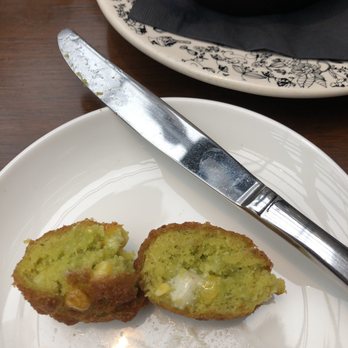 Hotel Covington - Corn & jalapeño hush puppies opened up! It's green inside nice kick to it bcz of the jalapeño. - Hotels Near Me - Covington, Kentucky Hotel Covington - Corn & jalapeño hush puppies opened up! It's green inside nice kick to it bcz of the jalapeño. - Hotels Near Me - Covington, Kentucky