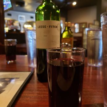 Fellini's - Vino with beautiful Sicilian wine glasses - Pizza Near Me - Norfolk, Virginia