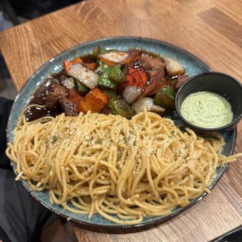 Pho Broth - Garlic Noodles with Filet mignon - Vietnamese Near Me - Huntington Beach, California Pho Broth - Garlic Noodles with Filet mignon - Vietnamese Near Me - Huntington Beach, California