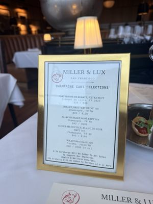 Menu photo 3 Miller & Lux San Francisco, CA Menu photo 3 Miller & Lux San Francisco, CA