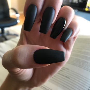 Oh My Nails - Clear dip fill with gel color (black matte/shiny) - Nail Salons Near Me - Hayward, California Oh My Nails - Clear dip fill with gel color (black matte/shiny) - Nail Salons Near Me - Hayward, California