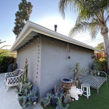 The Rain Gutter Store - Garage with 2 downspouts in the alley! - Gutter Services Near Me - Huntington Beach, California The Rain Gutter Store - Garage with 2 downspouts in the alley! - Gutter Services Near Me - Huntington Beach, California