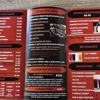 Jay’s Grill - Menu - Mediterranean Near Me - San Francisco, California