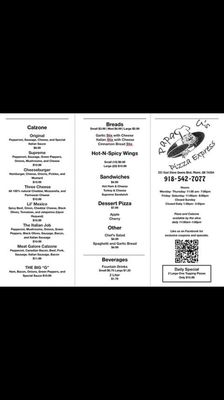 Menu photo 2 Papa G's Pizza Express Miami, OK