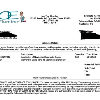 Joe the Plumber - Plumbing Near Me - Cypress, Texas