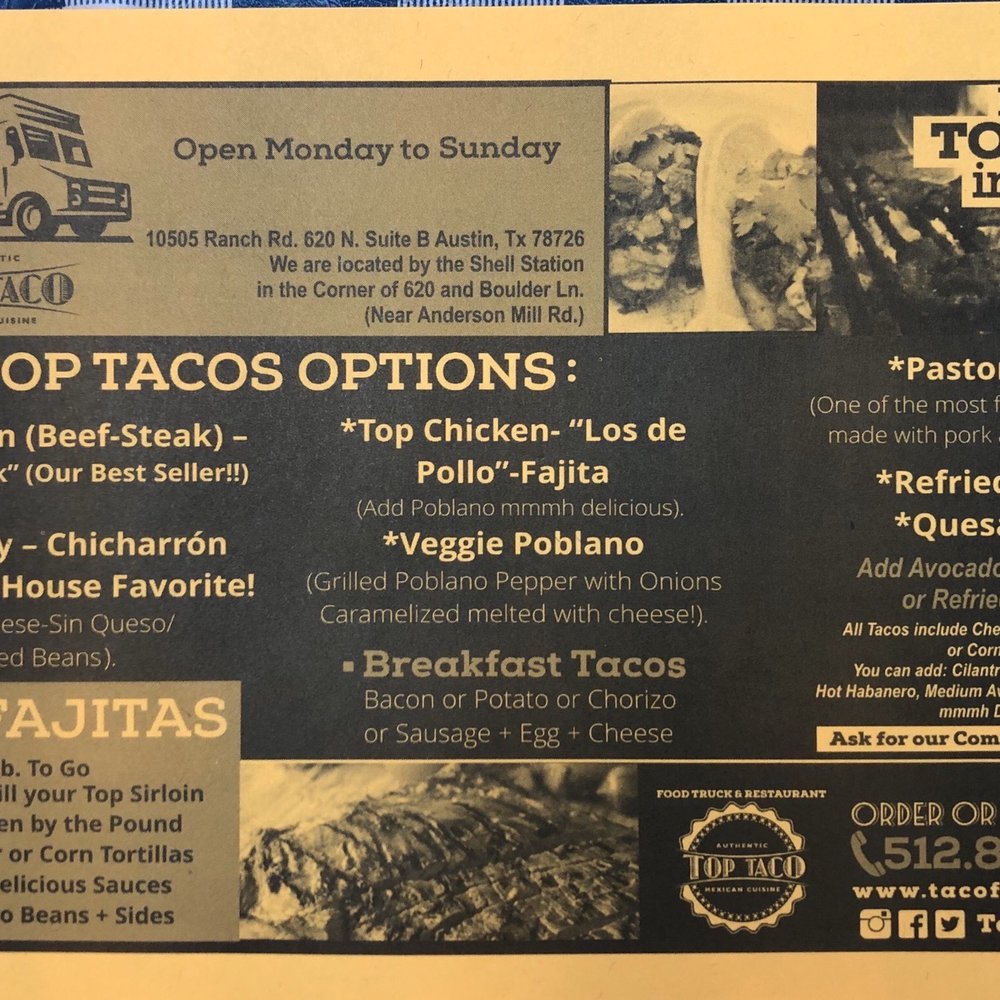 Top Taco - Food Trucks Near Me - Austin, Texas