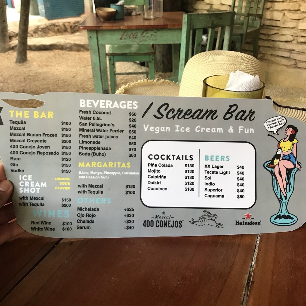 I Scream Bar - Drink Menu - Ice Cream & Frozen Yogurt Near Me - Tulum, ROO I Scream Bar - Drink Menu - Ice Cream & Frozen Yogurt Near Me - Tulum, ROO