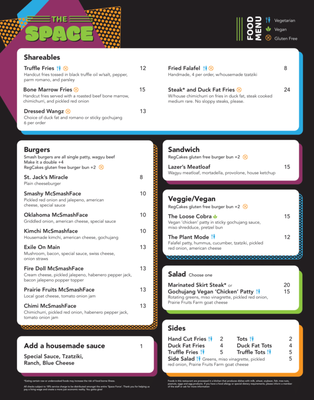Menu photo 1 The Space Champaign, IL
