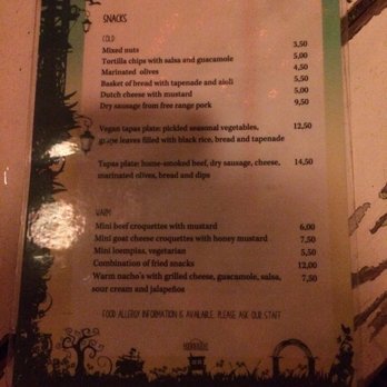 Noorderlicht - Snacks Menu. - Cafes Near Me - Amsterdam, New Hampshire
