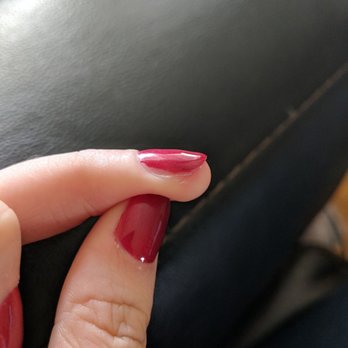 Master Nail & Spa - Nail polish missed a good noticeable part of my nail - Nail Salons Near Me - Staten Island, New York