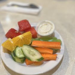 Lily's Cafe - Fruit & veggies served while you wait if you dine in.