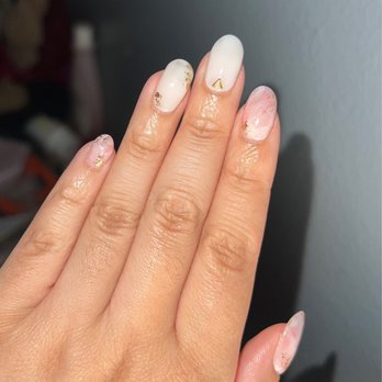 Only Hands Nails - Marble nails and gold accents - Nail Technicians Near Me