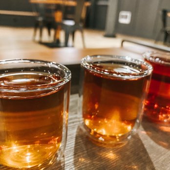Revival Tea Company - Flight with mango (left), passionfruit (center), and wild berry (right) - Tea Rooms Near Me - Spokane, Washington Revival Tea Company - Flight with mango (left), passionfruit (center), and wild berry (right) - Tea Rooms Near Me - Spokane, Washington
