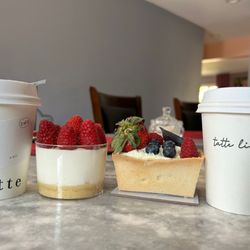Tatte Bakery & Cafe | Ridgewood - Cappuccino  cortadito cheesecake