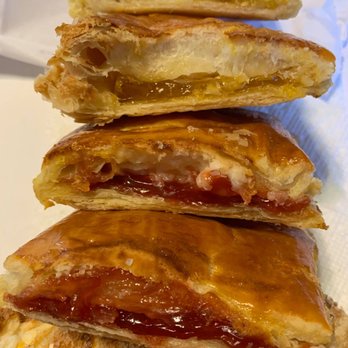 NaVis Bakery - mango & cheese strudel (top) and guava & cheese strudel (bottom) - Bakeries Near Me - Rosemead, California NaVis Bakery - mango & cheese strudel (top) and guava & cheese strudel (bottom) - Bakeries Near Me - Rosemead, California