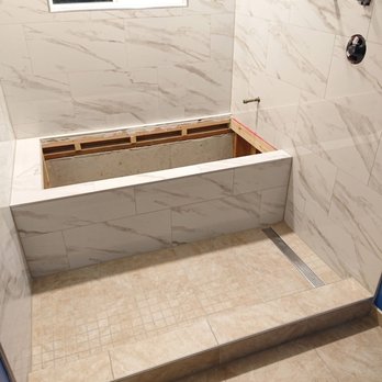Nikos Tile Service - Our unconventional design didn't faze Babis! (We wanted a Japanese-style home ofuro - a soaking tub inside a waterproof shower area.) - Tiling Near Me Nikos Tile Service - Our unconventional design didn't faze Babis! (We wanted a Japanese-style home ofuro - a soaking tub inside a waterproof shower area.) - Tiling Near Me
