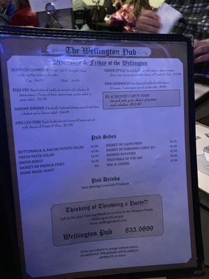 Menu photo 5 Wellington Pub Buffalo, NY