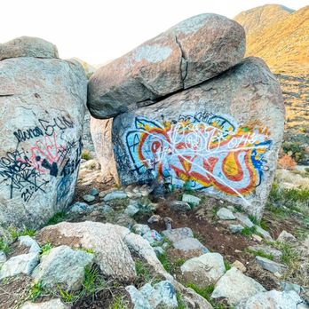 Clevenger Canyon North Trail - Tons of graffiti everywhere and this start of the trail was covered in broken glass - Hiking Near Me - Escondido, California Clevenger Canyon North Trail - Tons of graffiti everywhere and this start of the trail was covered in broken glass - Hiking Near Me - Escondido, California