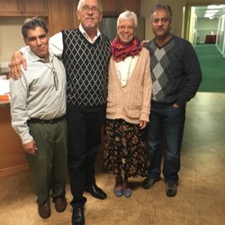 Monmouth Church of Christ - The elders with our African Missionaries Feilden & Janet Allison