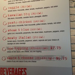 Fired Pie - The menu